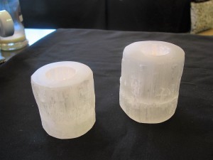 Selenite Candle Holders $19.95 Small & $24.95 Large