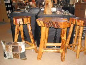 Custom made Cedar bar stools