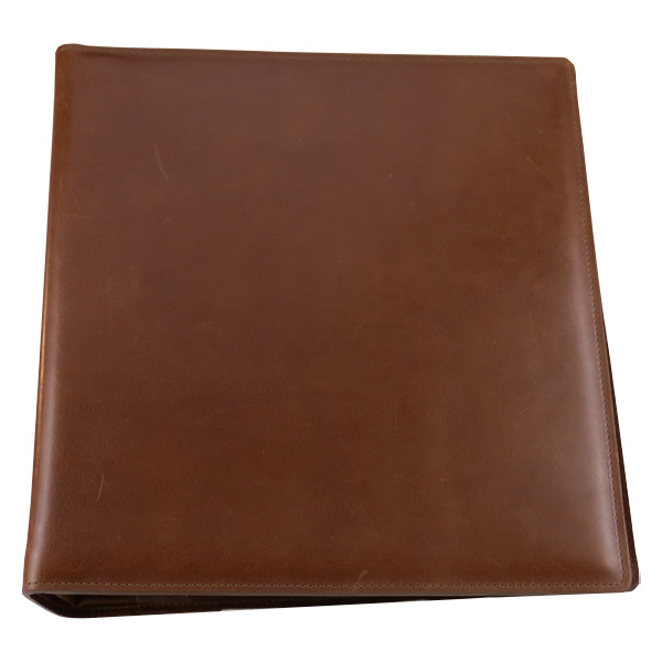 3 Ring Binder with Leather Lining