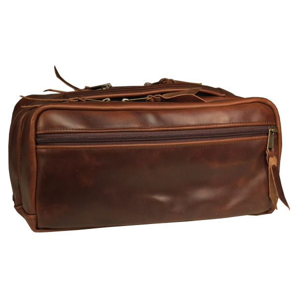 Deluxe All Leather Travel Kit 