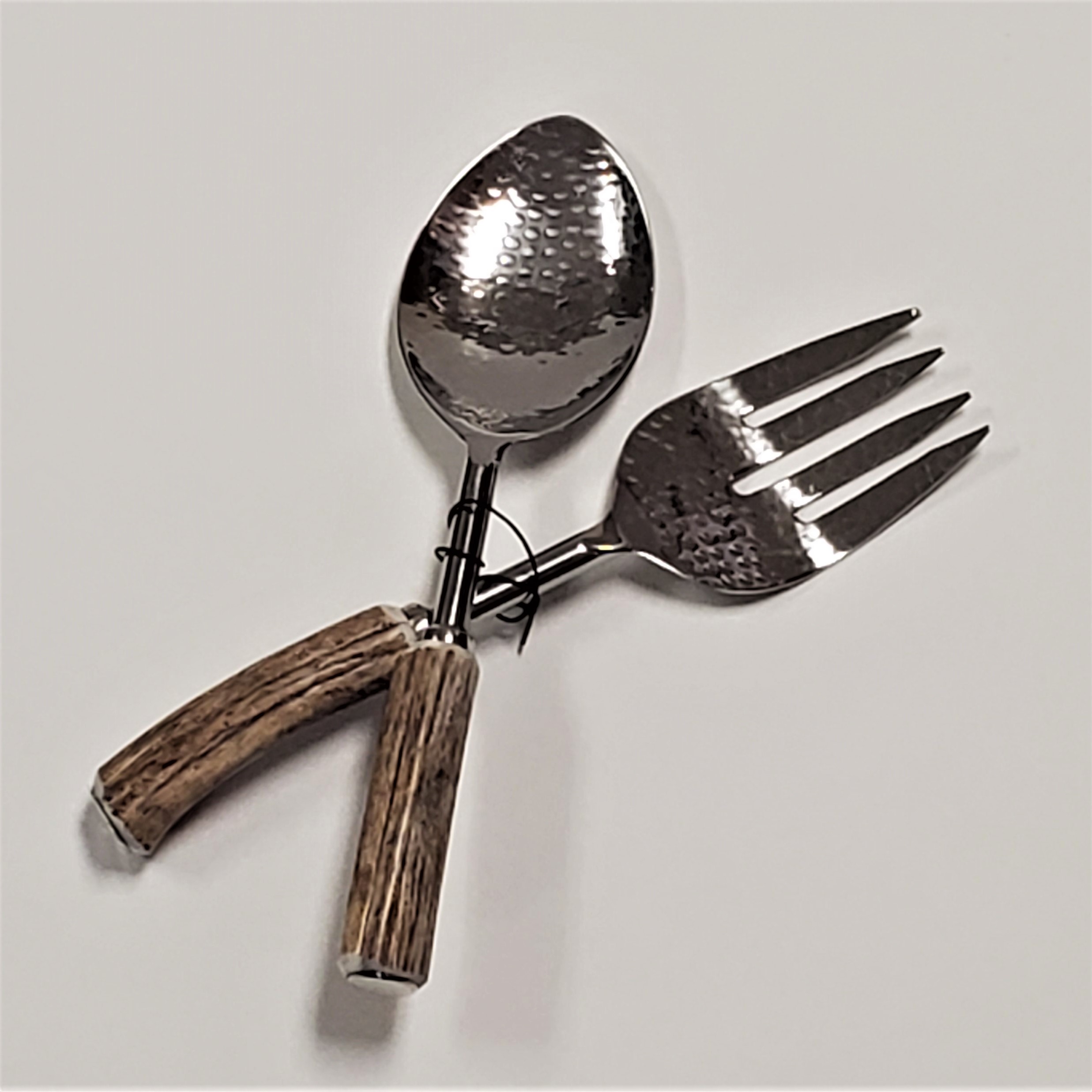 Antler Handle Serving Set, Spoon and Fork