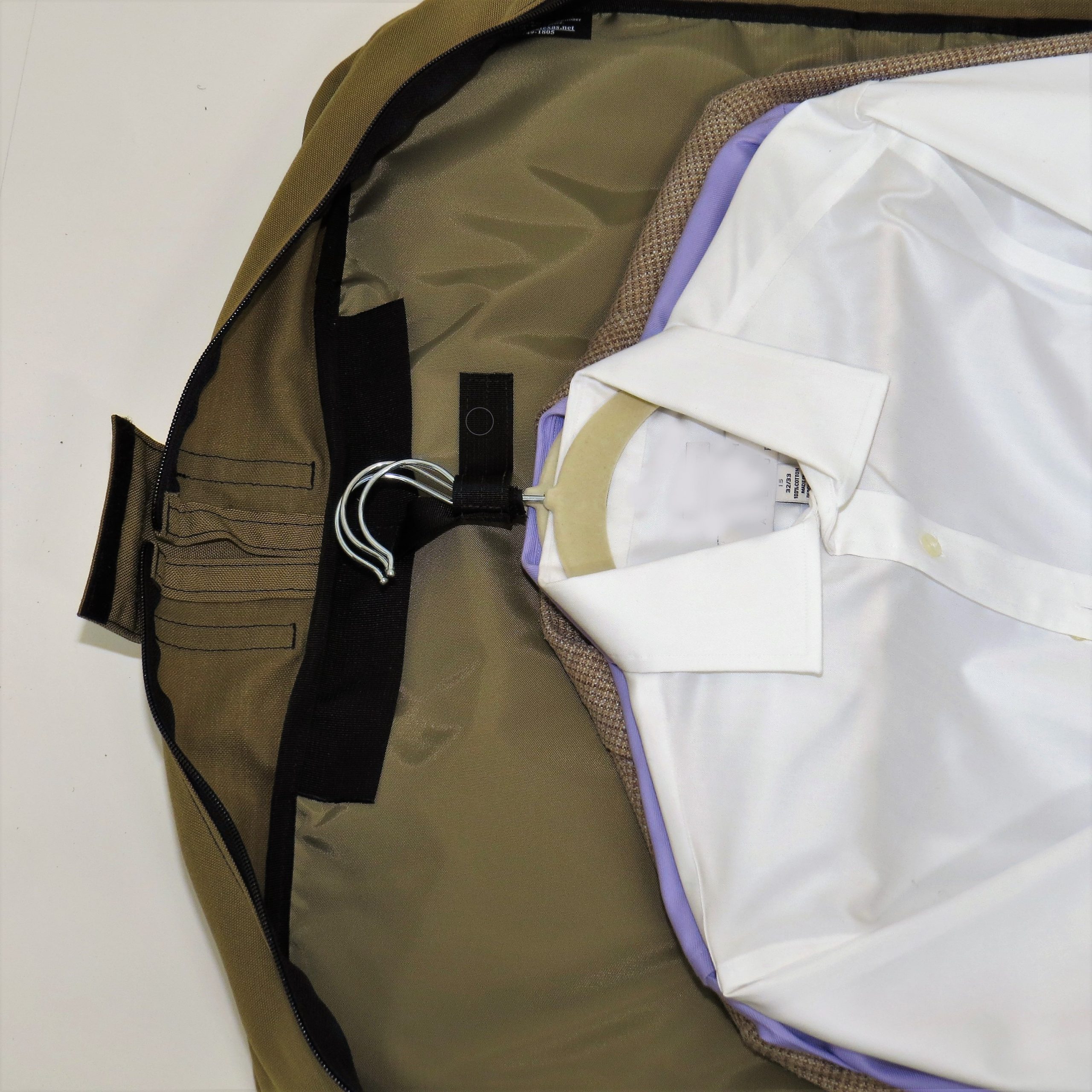 Travel Suit Bag with Full Leather Trim (Pictured in Long)